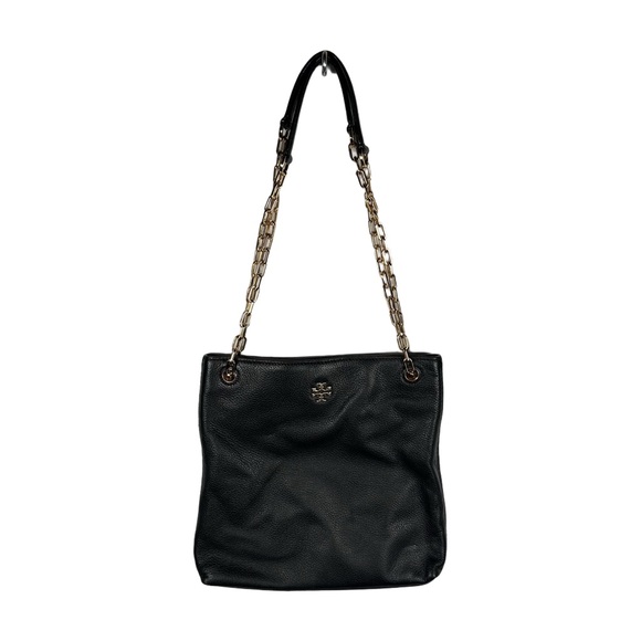Tory Burch Handbags - Tory Burch Frida Swingpack in Black Pebbled Leather with Gold hardware